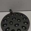 16-Cavity Nonstick Walnut Cookie Maker, Oreshi Mold with Long Wooden Handle, Russian Oreshki Baking Iron, Aluminum Alloy Dessert Pan