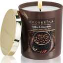COCORRNA Fall Candles - Coffee & Chocolate 5 oz Soy Wax Scented Jar Candles for Home Scented, 31 Hours Burn Time, Aromatherapy Candle Gifts for Men Women