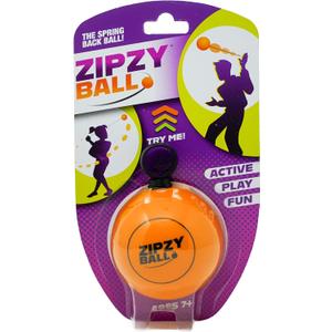 ZipzyBall Sporty Spring Back Hand Ball Fidget - Kid or Adult Indoor and Outdoor All Season Active Play Workout Skill Toy. Recommended for Ages 7 & Up.