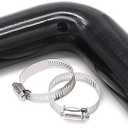 90 Degree Silicone Elbow Coupler Hose 1 3/4 inch 4Ply for Air Intake,Turbo Intercooler 4in Length Rubber Radiator Tube Boot with 2PCS Clamps