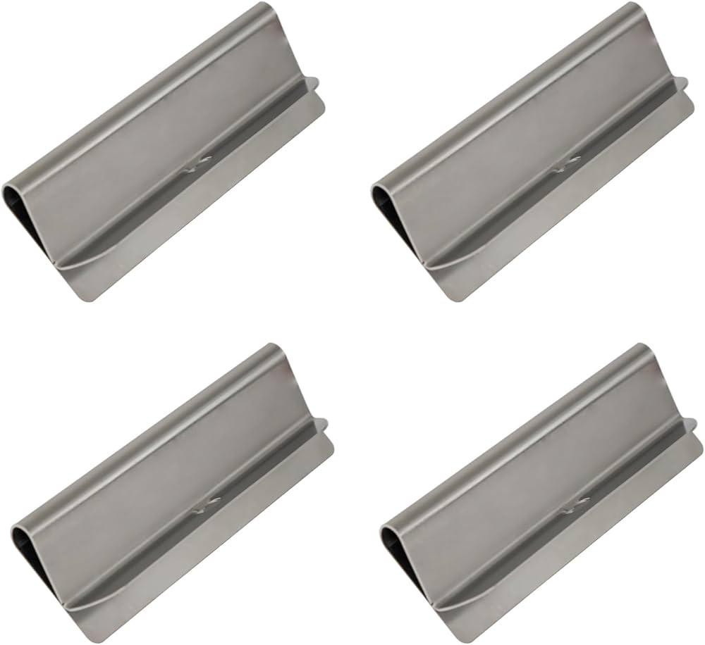 Stainless Steel Mud Flap Clamp Replace 8591100 for Protect and Secure Mud Flaps of Trucks, 1/4"-1/2" Polymer and Rubber Mudflaps Hanger, Pack of 4