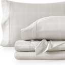 Bare Home Full Sheet Set - Luxury 1800 Ultra- Soft Double Brushed Microfiber - Deep Pockets - Easy Fit - 4 Piece Bedding Sheet Set (Full, Modern Plaid - Stone/White)