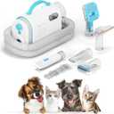 Uproot Clean Pet Groomer Vacuum Kit 7 in 1 - Cat & Dog Grooming Kit with Brush, Detangle, Deshed, Trim, Clean, & Dry Attachments - Complete Cat & Dog Grooming Vacuum for Shedding Pets