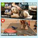 Pet Grooming Organizer for Scissors Brushes and Tools Holder - Portable Dog Grooming Table and Arm Stand Tools(khakiSquare 2PCS)