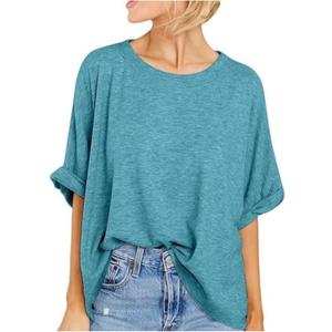 Women's Oversized T Shirts Loose Fit Tunic Tshirts Casual Summer Short Sleeve Tops Basic Tees (XXL)