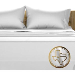 TEXAS LINEN CO. 100% Egyptian Cotton King Sheets Set - Luxury 1500 Series Couture Comfortin' Collection Egyptian Cotton Sheets King Size Bed Set (4 PC, Light Grey), 17" Deep Pocket, Hotel Bedding Set