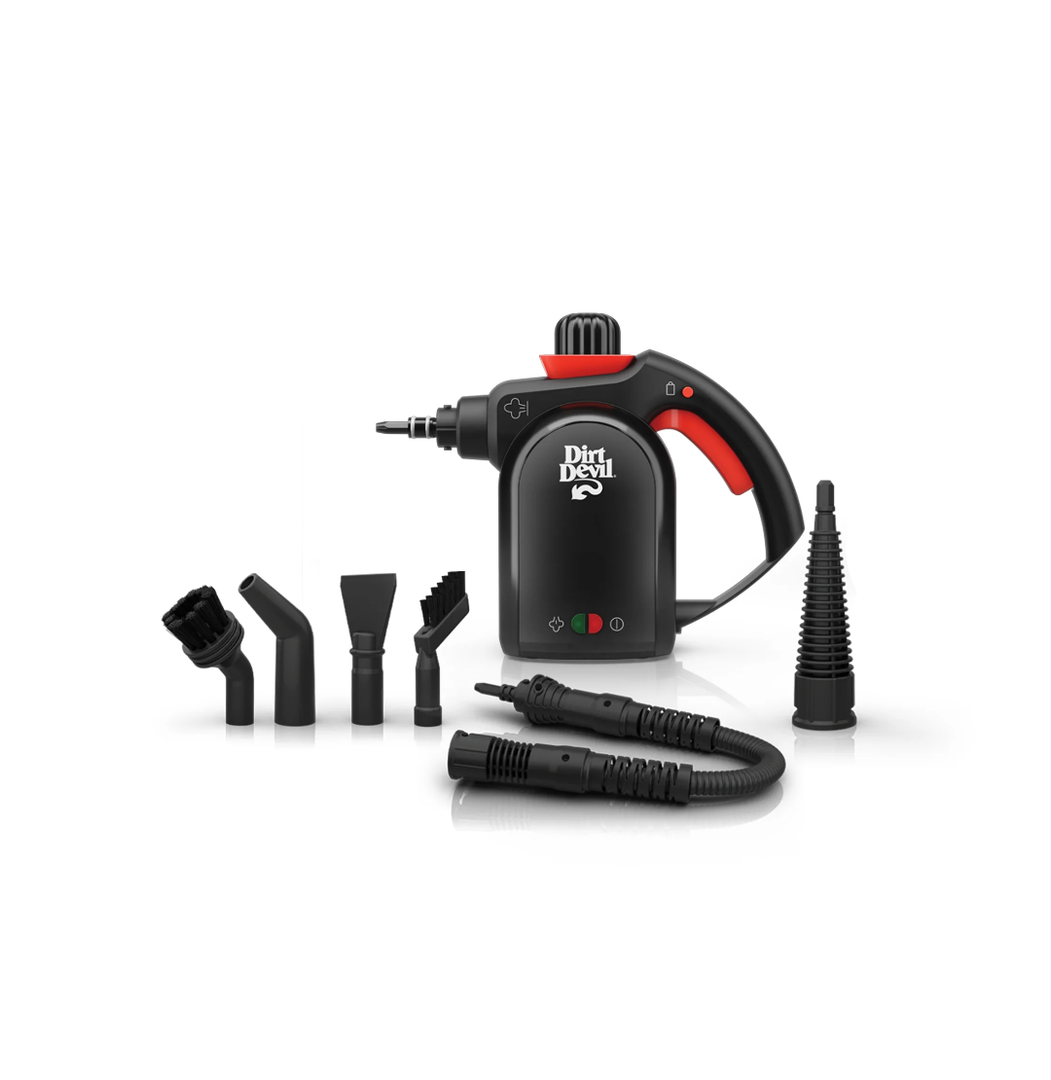 Dirt Devil 7-in-1 Handheld Steamer, Pressurized Steam Cleaner for Home Use, XL Water Tank, Includes Specialized Cleaning Tools, Portable Steam Cleaner for Bathroom, Clothes, Furniture and More