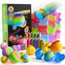 BFB DIY Super Bouncy Balls Kit - Make Your Own Ball Science Kits, Crystal Powder Girls & Boys Crafts Set, Multi-Colored Glow in the Dark DIY Kids Projects - DIY Bouncy Ball Kit Crafts for Boys & Girls