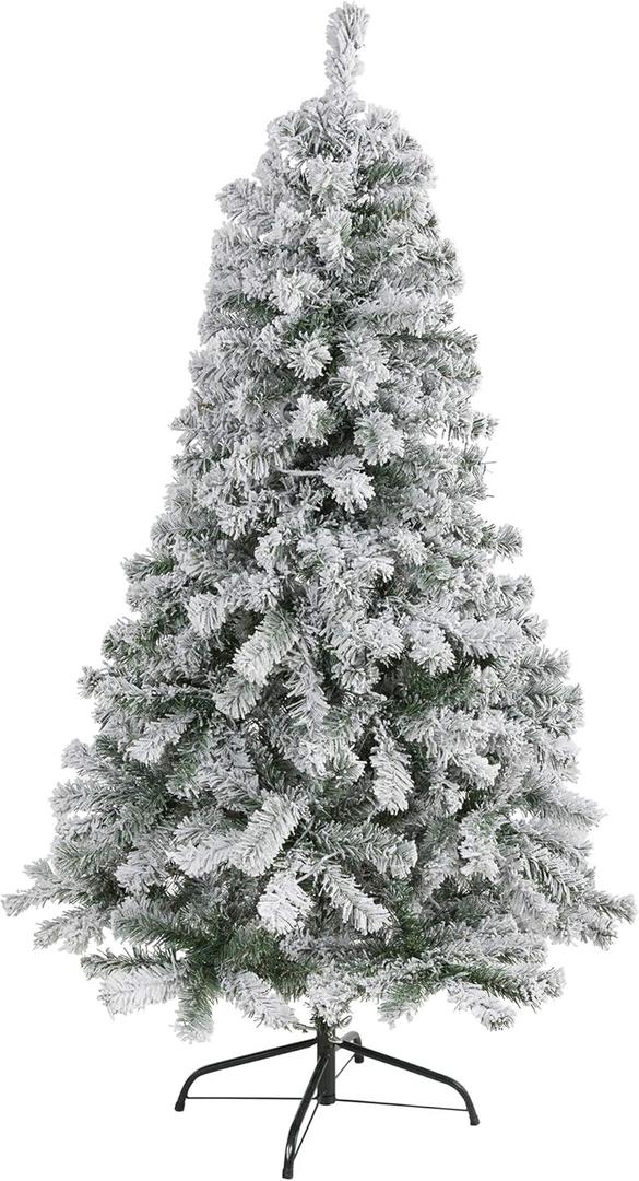 Nearly Natural 5ft. Flocked Rock Springs Spruce Artificial Christmas Tree