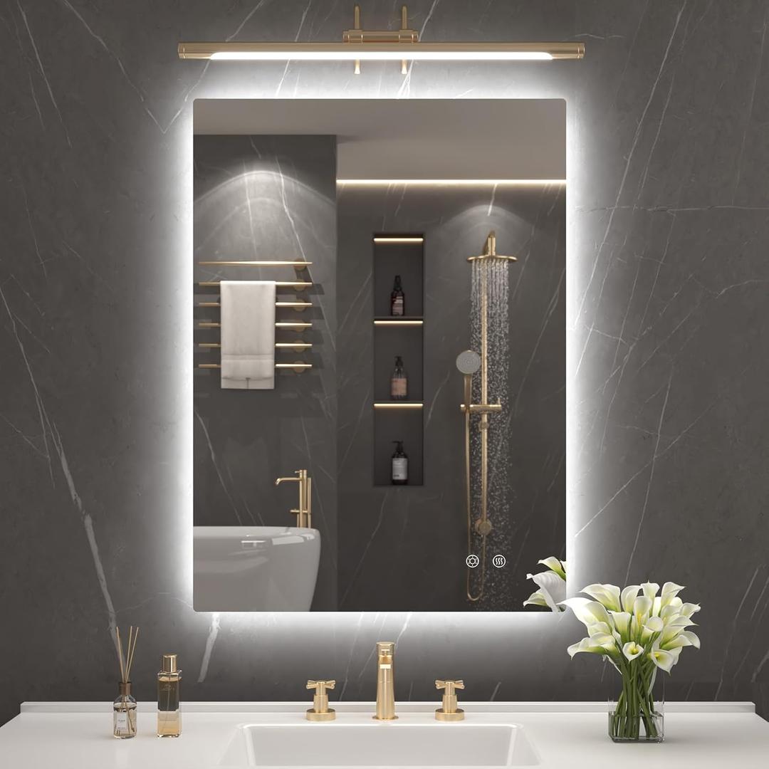 LOVESPEJO 22"x30" Backlit Mirror Bathroom, LED Bathroom Mirror with Lights