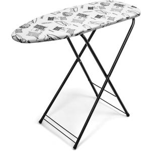 Duwee 13"35" Ironing Board Small with Heat Resistant Cover,Folding Compact Ironing Board,Light Weight,Easy to Storage (White)