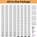QLLY Adjustable Square Table Leg, 24-40 inch, 60-100cm, Home Office Custom DIY Table Legs, Furniture Leg Set (4, White)