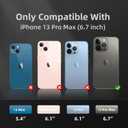 K TOMOTO Compatible with iPhone 13 Pro Max Case for Women, [Drop Protection] [Anti-Fingerprint] [Anti-Scratch] Shockproof Soft-Touch Silicone Phone Case for iPhone 13 Pro Max 6.7", Black