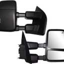 Towing Mirrors fit for 2017 2018 2019 2020 Ford F250 F350 F450 F-550 Super Duty Pickup Truck Side Mirrors Black Housing with Power Heated Turn Signal Light