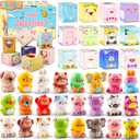 Valentines Day Gifts for Kids 24PCS Animal Squishy Toys, Slow Rising Stress Relief Toys, Goodie Bag Stuffers, Party Favors for Classroom Prizes