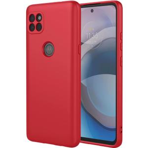 case for Motorola One 5G Ace Liquid Silicone TPU Phone case, Stylish, Soft, Scratch Resistant, Ultra-Thin Shock-Absorbing Protective case,for Motorola One 5G Ace(Crimson)