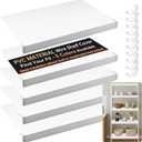 5PCS Wire Shelf Covers for Pantry, Preventing Leakage of Items & Removable, PVC Wire Rack Covers for Shelves Closet Kitchen (White, 24 X 16)