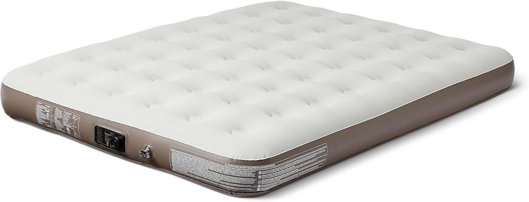 Amazon Basics Inflatable Air Mattress Queen with Built-in Pump, 600lb Capacity