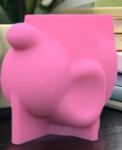 Elephant Flowerpots Resin Molds, Elephant Animal Silicone Vase Molds Pink