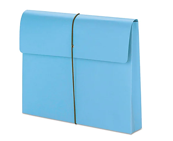 Smead® Color Expanding Wallets, 2" Expansion, Letter Size, Blue, Box Of 10