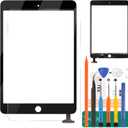 Touch Screen Digitizer for iPad Mini 1 2 A1432 A1454 A1455 A1489 A1490 Replacement Screen Parts, with IC Chip,Home Button,Cameral Holder,Black