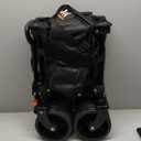 Navatiee Big Wheels Collapsible Wagon Cart Foldable, Heavy Duty Beach Wagon with Silent All-Terrain Wheels, Folding Utility Grocery Cart with Side Pocket and Brakes for Camping Garden Sports, Black