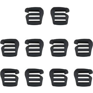10PCS G String Plastic Buckle Backpack Strap Hardware Adjustable Outdoor Webbing Buckle Clip Black Backpack Luggage Strap Buckle for 20.5mm/0.81inch Width Backpack Webbing and Luggage Strap