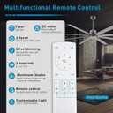 72 Inch Aluminum Ceiling Fan with Lights for Covered Patio,8 Sliver Blades