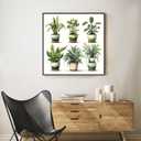 Okarina Paint by Numbers Kit for Adults Beginner, Adult Paint by Number Kits on Canvas, Green Plant DIY Acrylic Oil Painting by Numbers for Adults, Perfect for Home Wall Decor 16X16 Inch (HMOP25304)