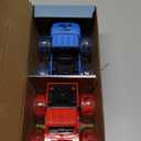 Monster Trucks Toys for Toddlers Boys: Light-up Wheels for Kids Age 2-4 Years Old,Toy Car for Kid Ages 3-5,Boy Cars to 3-6,Toy Truck for Toddler 1-3,Jam Birthday Gift for Children 1-3 (Blue and Red)