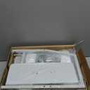 Furnulem Tall 4 Drawers Dresser, Vertical Storage Tower for Bedroom, Hallway, Entryway, Nursery, Closet Organizer, Nightstand Bedside Table Furniture, Sturdy Steel Frame, Wood Top, White