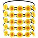 EBOOT 5 Pcs Flower Headband Daisy Wreath Headband Hippie Floral Crown for Festival Wedding Bridal Party(Yellow)