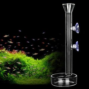 Aquarium Shrimp Feeding Tube and Dish, Clear Crystal Glass Fish Tank Shrimp Feeder Tube Tray (8)