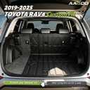 Cargo Trunk Mat with Backrest Mats for Toyota RAV4 2019-2025 (Include Hybrid),All Weather Protection TPE Heavy Duty Cargo Liner RAV4 Accessories,Black