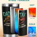 Father's Day Tumbler - Funny Father's Day Gifts from Daughter Kids Wife to Papa Husband, Cool Gifts for Dad Who Wants Nothing, 20Oz Best Dad Ever Stainless Steel Cup, Birthday Presents for Men