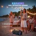Tribit Bluetooth Speaker StormBox Blast 2, 200W Portable Wireless Speaker with Subwoofer, XBass, LED Light, Bluetooth 5.4, IP67 Waterproof, Custom EQ, 30H Playtime, TWS Pairing for Party/Outdoor