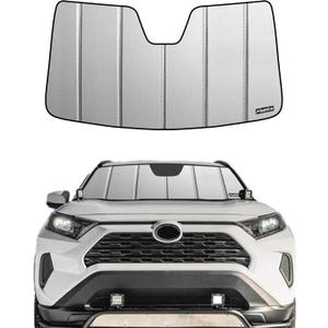 Windshield Sun Shade for Toyota RAV4 2019-2025, RAV4 Prime 2021-2025 - Safeguard (Grey(Safeguard))