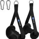 HXD-ERGO Ergonomic Exercise Handles for Cable Machine Attachments, Pilates, Strength Training WorkoutResistance Bands Heavy Duty Working Out Handles Accessories (Detachable Carabiner)