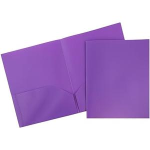 7-10 packs,JAM PAPER Plastic Pocket POP Folders - Durable School Folders - Purple