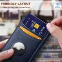 BULLIANT Men Airtag Wallet,Slim Wallet Money Clip Card Holder Magnetic Closure 12 Cards in Front Pocket RFID Blocking (Purplish Blue6269)