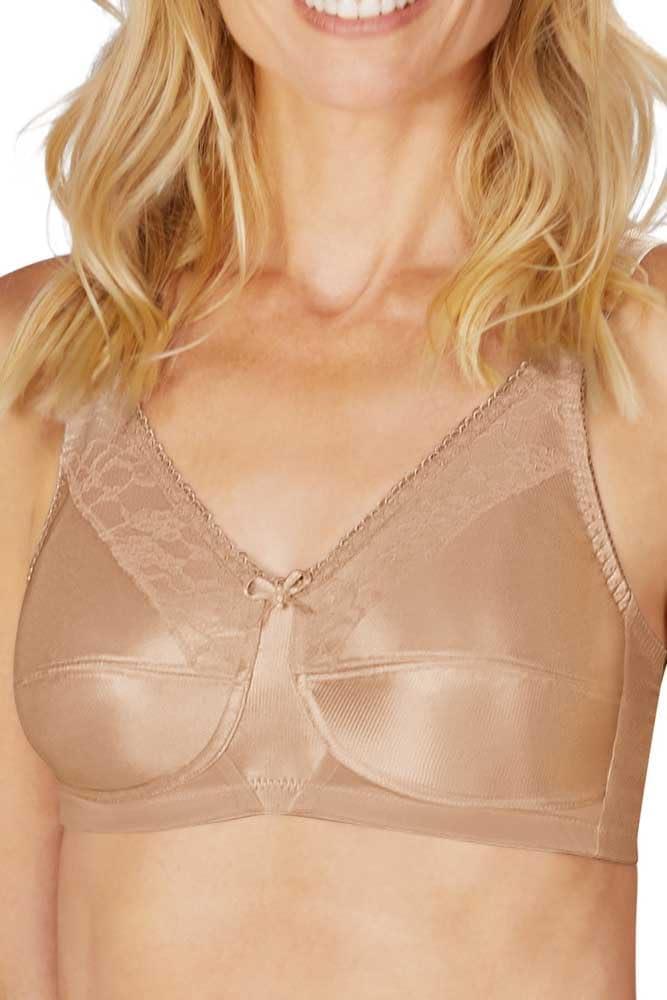 Amoena Women's Nancy Wire-Free Pocketed Mastectomy Bra, Nude, 38B, Beige