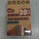 30 Pack Bamboo Toothbrushes  Soft Bristle, BPA-Free, Natural Wood Handle, Bulk Toothbrush Set for Adults Family Travel (Vibrant 10 Colors)