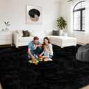 8x10 Area Rugs for Living Room: Soft Black Fluffy Rug Shag Washable Rug Plush Fuzzy Indoor Carpet for Bedroom Nursery Playroom Girls Boys Kids Room (Black, 8'x10')