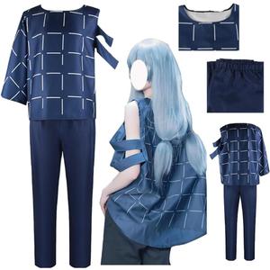 Blue Cosplay Costume Uniform Outfits Halloween Suit for Women Men (X-Large)