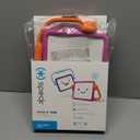 Speck iPad Case for Kids - Heavy Duty Protective Case for 10.9 Inch iPad 10th Generation - Multi-Range Stand & Handle - Works for Car Headrests & Table Top Watching - Violet/Flux Orange