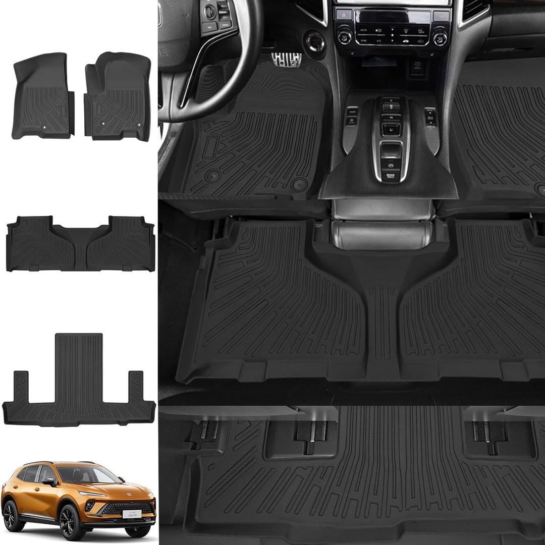 auKMto 7Seat Floor Mat Compatible with 2022-2024 Chevy Tahoe/GMC Yukon Replacement for 2022 2023 2024 Chevy Tahoe/GMC Yukon Accessories(Floor Mat)