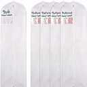 5 Pcs 72" Wedding Dress Garment Bags Gowns for Bride Bridesmaid