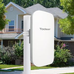 TODAAIR Outdoor WiFi ExtenderWiFi Booster | AI Watchdog | Repeater&AP ModeIP65 Weatherproof | Up to 1200Mbps Dual Band WiFi Repeater | Covers Up to Least 3440 Sq. ft and 30 Devices