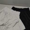 OQQ Women 2 Piece Skirts 2 in 1 Flowy Basic Versatile Stretchy Flared Casual Mini Skirts Size L