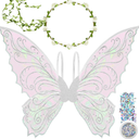 U-Goforst Fairy Wings for Adult, Fairy Wings for Girls, Butterfly Wings for Girls Women, Halloween Costume Cosplay Dress Up